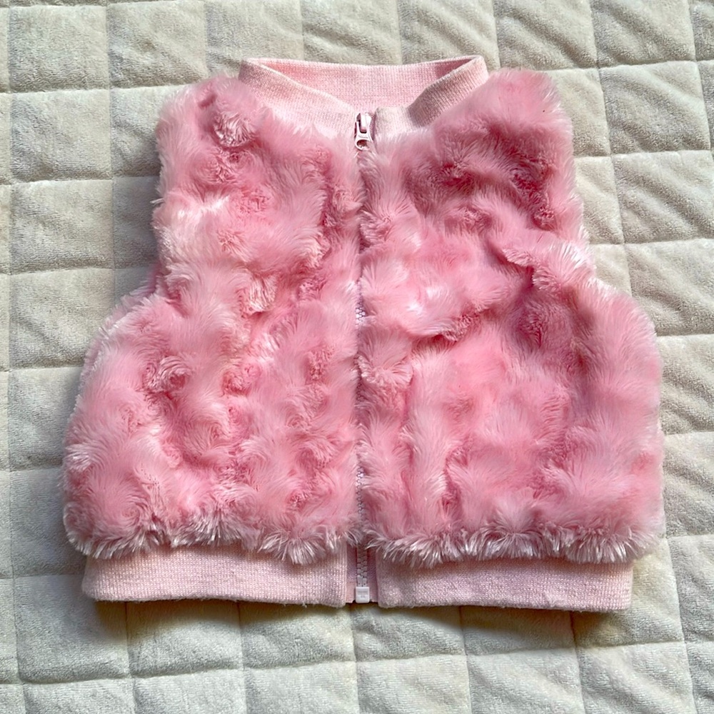 Starting Out Pink Faux Fur Vest Size 3 Months